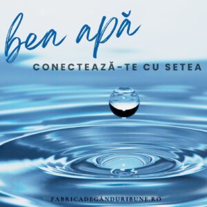 Bea apă. Conectează-te cu setea